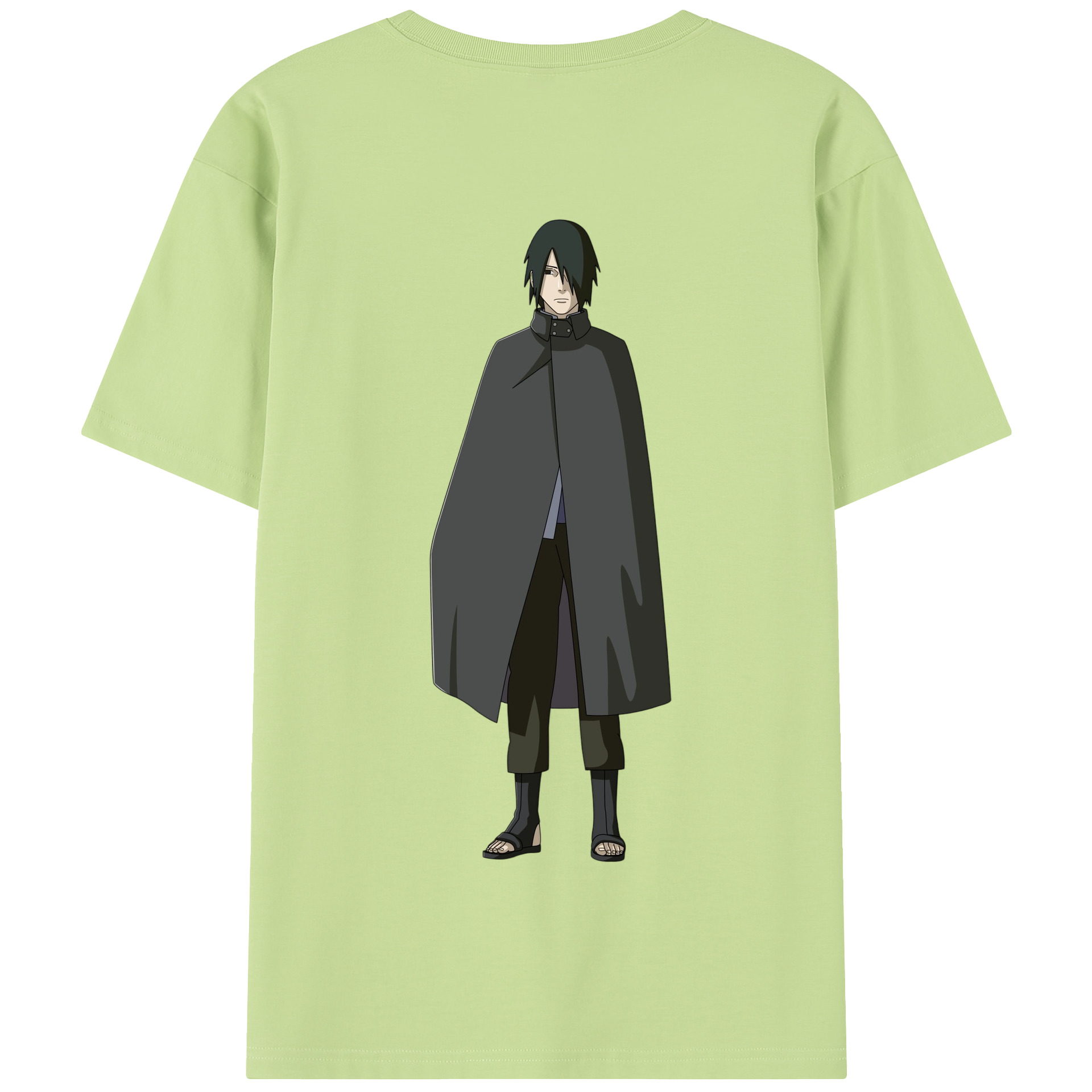 （画像用） NARUTO -ナルト- うちは サスケ Uchiha Sasuke 綿100％半袖Tシャツ（背面プリント）